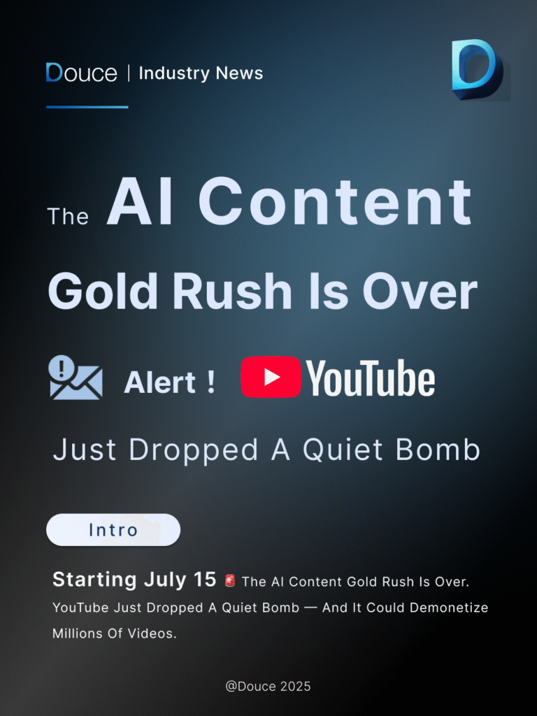 YouTube is cracking down on AI-generated content — and it’s a big deal | Douce