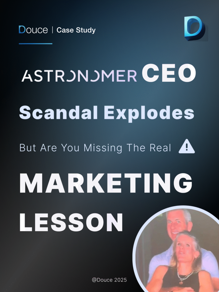 Astronomer CEO scandal trending across social media platforms. | Douce