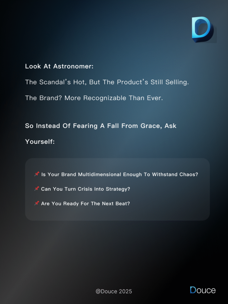 Brand strategy questions displayed on a bold, minimal background. | Douce