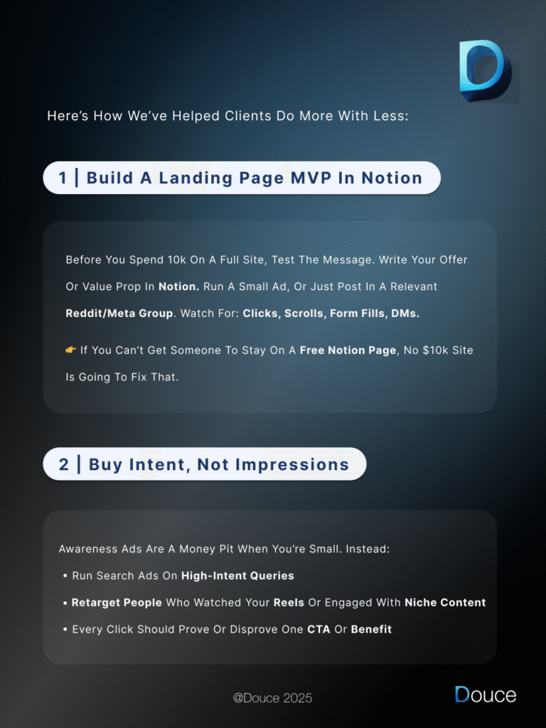 Learn how we scaled marketing results without scaling spend smart strategy meets sharp execution | Douce