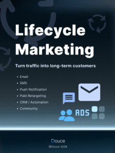Lifecycle Marketing: thorough explanation to lifecycle marketing showing strategy from traffic to long-term customer growth. | Douce
